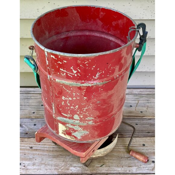 Vintage Cyclone Seeder Red w/ Strap Hand-Held Spreader Urbana, Indiana - Picture 7 of 7